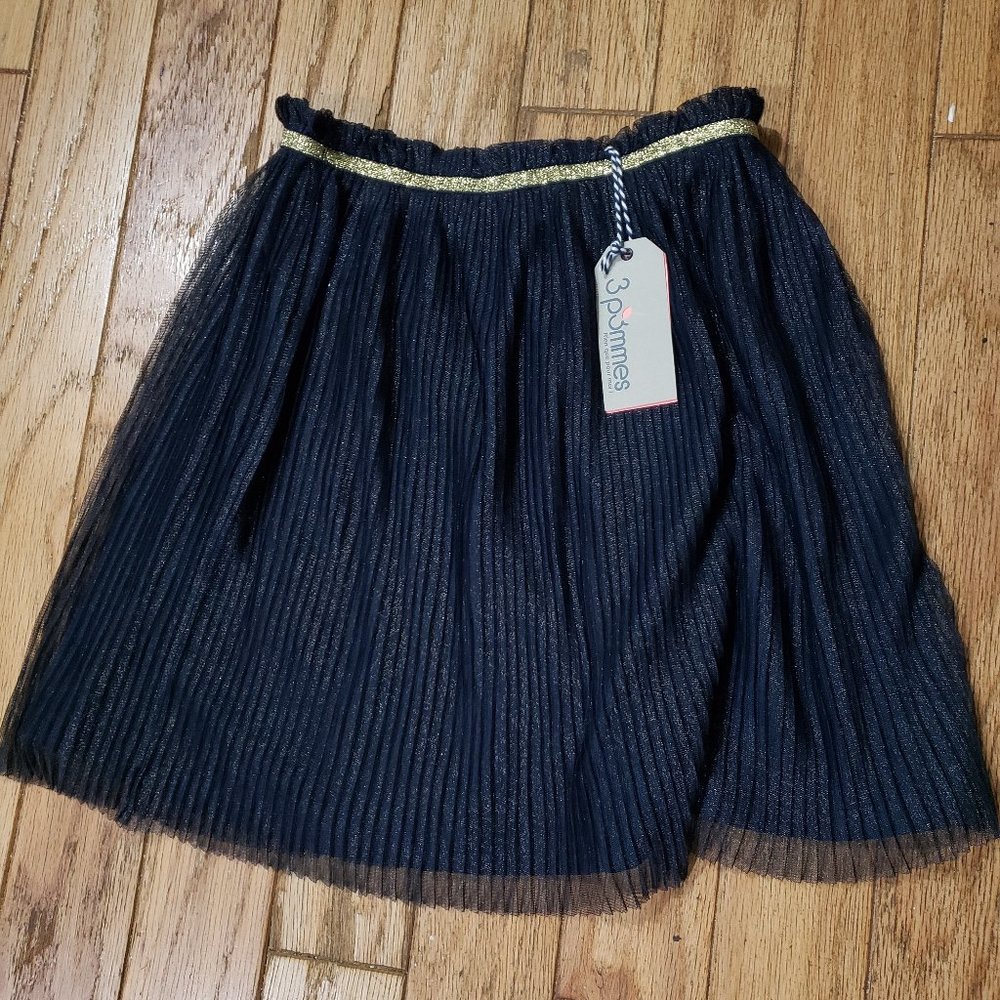 3 Pommes  Girls Meteor Navy Blue size 11 12 Skirt NWT